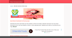 Desktop Screenshot of bitterergeschmackimmund.com